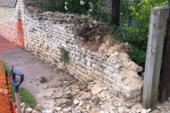 Retaining wall rebuild